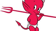 red devil Simple Background white background