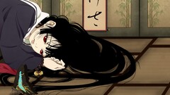 red eyes butterfly dark hair anime girls Anime