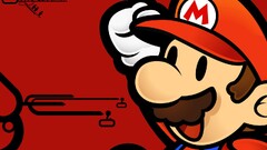 red Super Mario mario bros paper mario