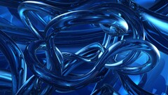 render digital art shapes blue