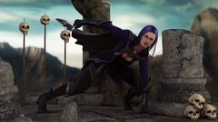 render fantasy art digital art skull fantasy girl