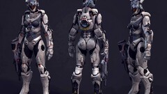 render science fiction armor cgi