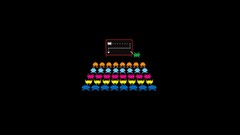 retro games humor video games Space Invaders video game art