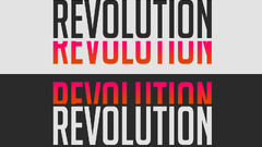 revolution simple texture orange gradient Typography