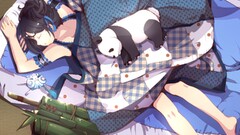 ribbon sleeping bamboo anime girls Anime mask blankets