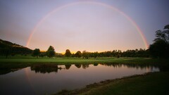 river rainbows landscape Golf Course