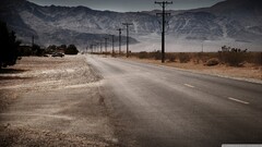 road landscape asphalt Mountains
