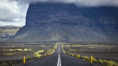 road landscape asphalt rock