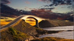 road sunset sky Bridge