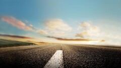 road worm's eye view landscape sky