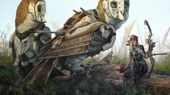 robot bow futuristic fantasy art