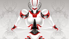 robot digital art science fiction