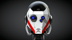 robot digital art science fiction