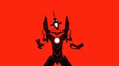 robot neon genesis evangelion EVA Unit 01 Anime red background