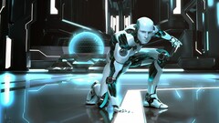 robot science fiction digital art Machine