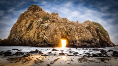 rock beach California USA Pfeiffer Beach