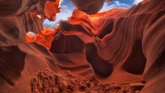 rock landscape rock formation Antelope Canyon red