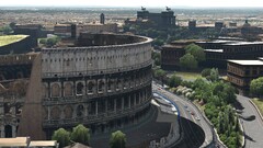 Rome Italy cityscape digital art Colliseum ancient ruin ruins