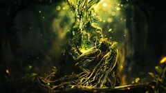 roots Trees door branch digital art forest Desktopography heart