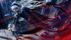 rozen maiden artwork fantasy art wings white hair anime girls