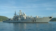 Russian Navy destroyer ship vehicle military warship