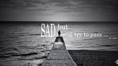 sad Sea Typography monochrome horizon