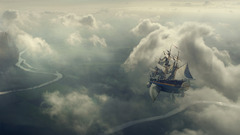 sailing ship artwork concept art fantasy art Airships
