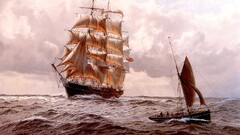 sailing ship artwork ship Sea vehicle