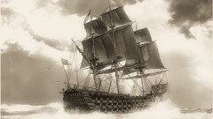sailing ship artwork ship sepia