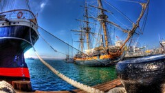sailing ship hdr ship vehicle