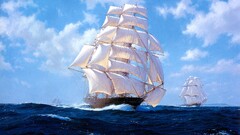 sailing ship Sea artwork vehicle