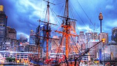 sailing ship vehicle hdr ship