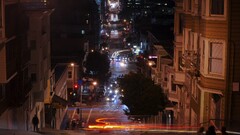 San Francisco long exposure traffic cityscape night