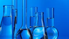 Science blue blue background numbers liquid chemistry