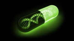 Science digital art render pills Green Simple Background cgi DNA