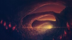 science fiction artwork dark