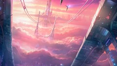 science fiction digital art futuristic city