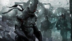 science fiction digital art robot