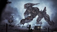 science fiction digital art robot