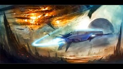 science fiction digital art vehicle artwork