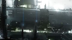 science fiction futuristic dystopian Space elevator artwork