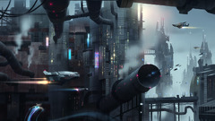 science fiction futuristic futuristic city