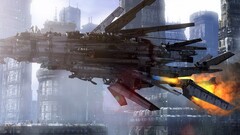 science fiction futuristic render vehicle digital art