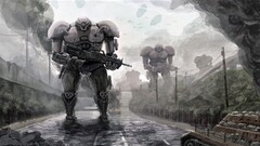 science fiction Machine weapon War futuristic