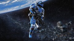 science fiction planet astronaut weapon