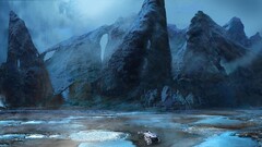 science fiction planet digital art vehicle