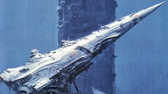 science fiction spaceship artwork Les Edwards