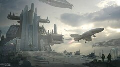 science fiction star citizen spaceship video games digital art