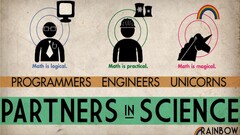 Science humor mathematics Typography rainbows digital art