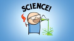 Science humor Simple Background gradient blue background artwork